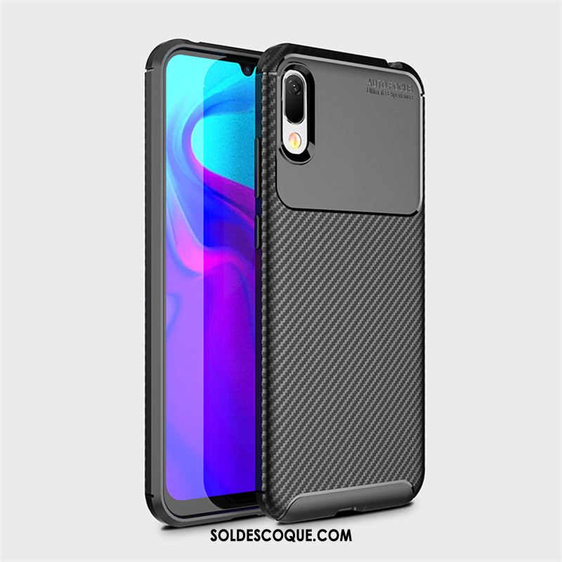 Coque Huawei Y6 2019 Modèle Fleurie Protection Étui Bleu Délavé En Daim France