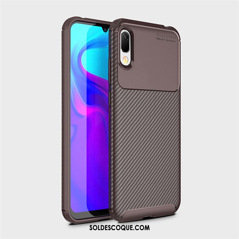 Coque Huawei Y6 2019 Modèle Fleurie Protection Étui Bleu Délavé En Daim France