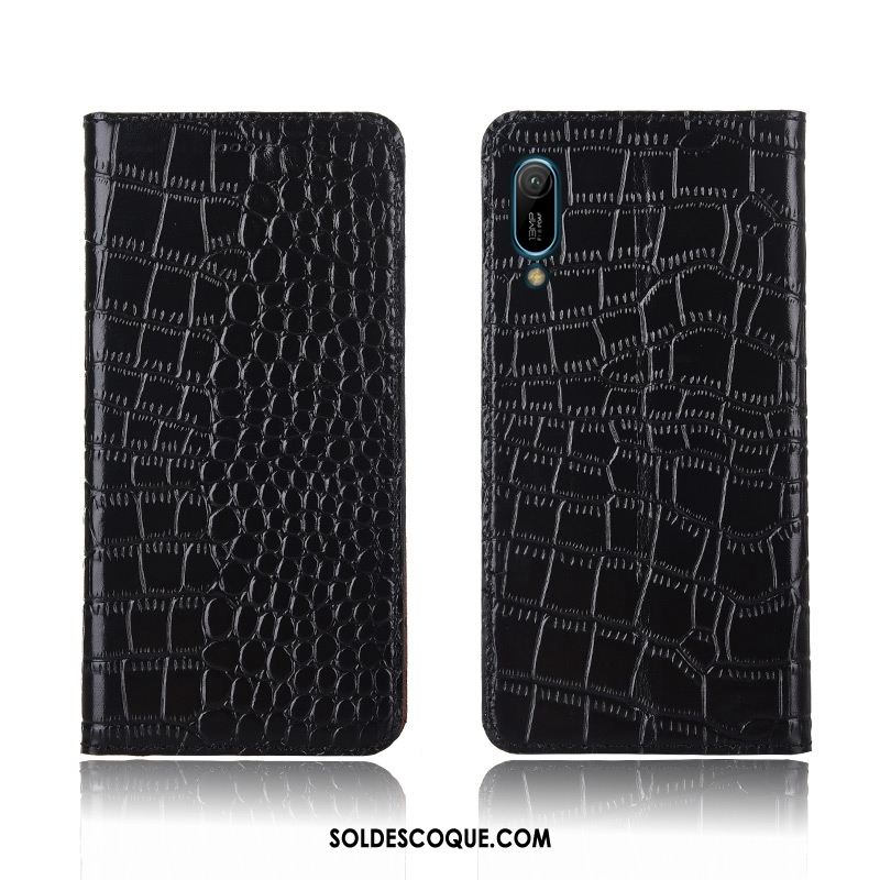 Coque Huawei Y6 2019 Protection Étui En Cuir Fluide Doux Incassable Cuir Véritable En Vente