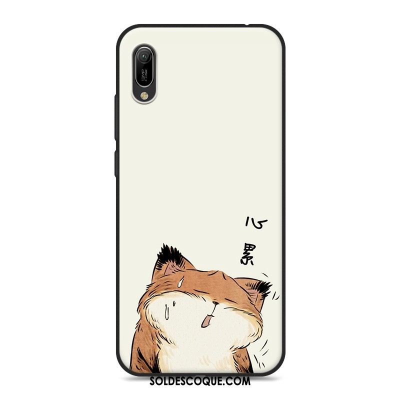 Coque Huawei Y6 2019 Silicone Téléphone Portable Fluide Doux Rose Dessin Animé France