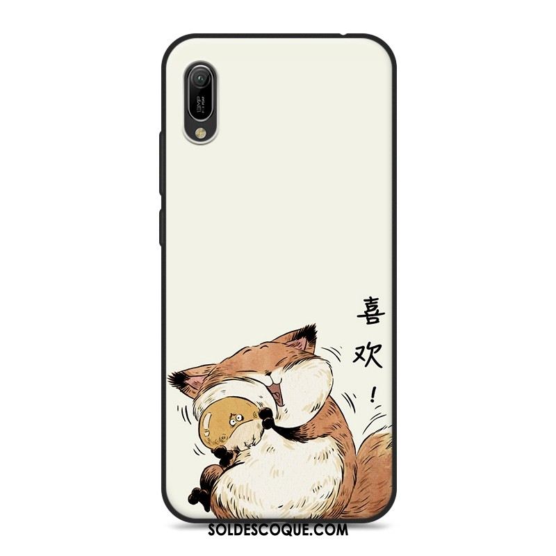 Coque Huawei Y6 2019 Silicone Téléphone Portable Fluide Doux Rose Dessin Animé France