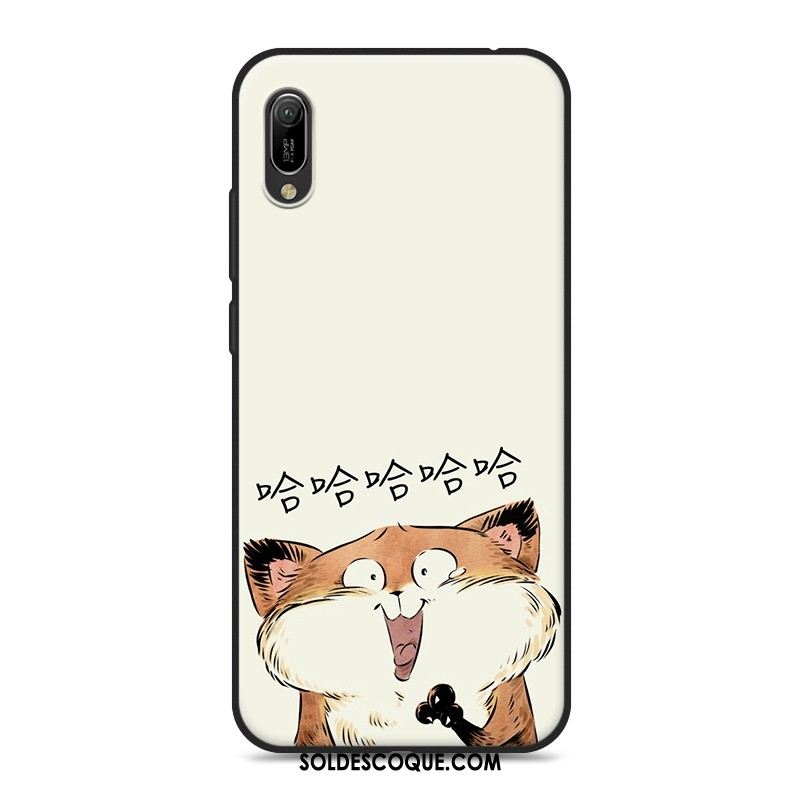 Coque Huawei Y6 2019 Silicone Téléphone Portable Fluide Doux Rose Dessin Animé France