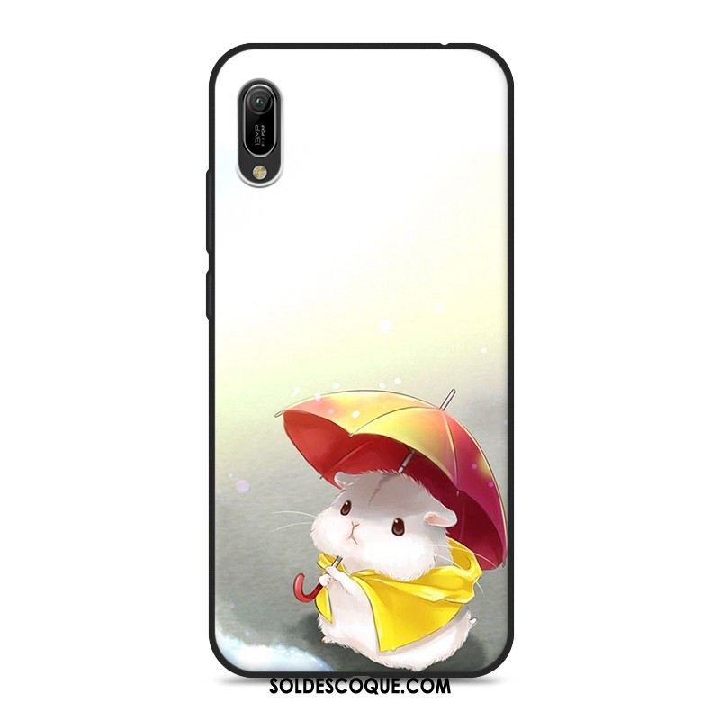 Coque Huawei Y6 2019 Silicone Téléphone Portable Fluide Doux Rose Dessin Animé France