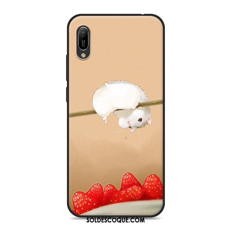 Coque Huawei Y6 2019 Silicone Téléphone Portable Fluide Doux Rose Dessin Animé France