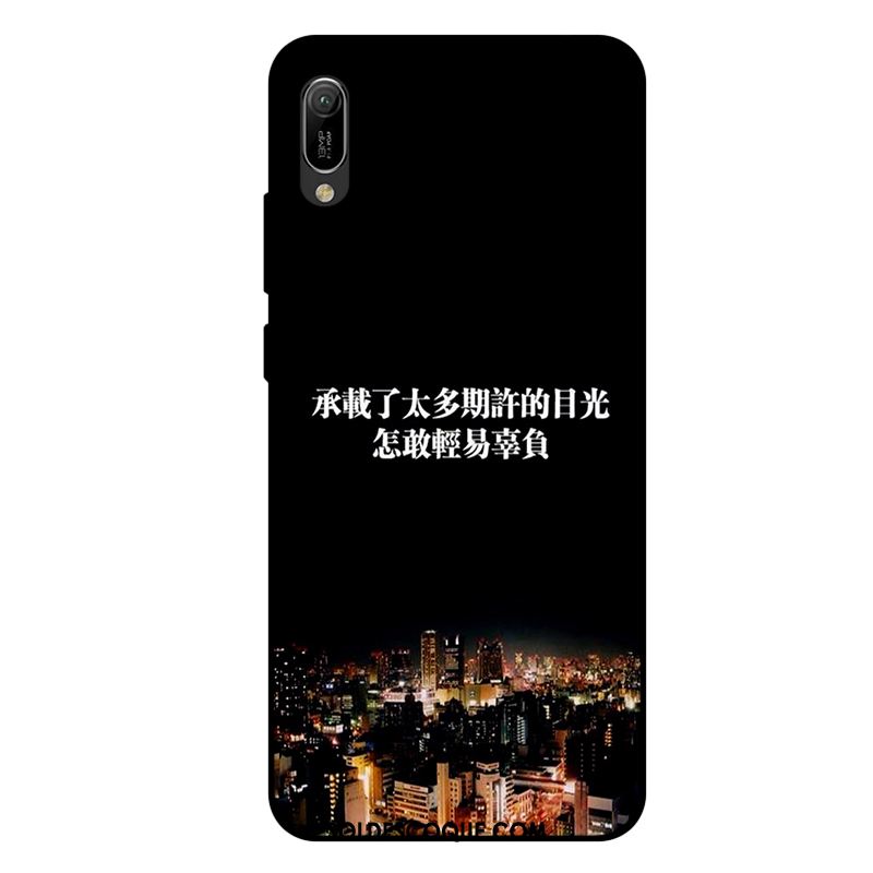 Coque Huawei Y6 2019 Tendance Gris Mode Fluide Doux Personnalité Pas Cher