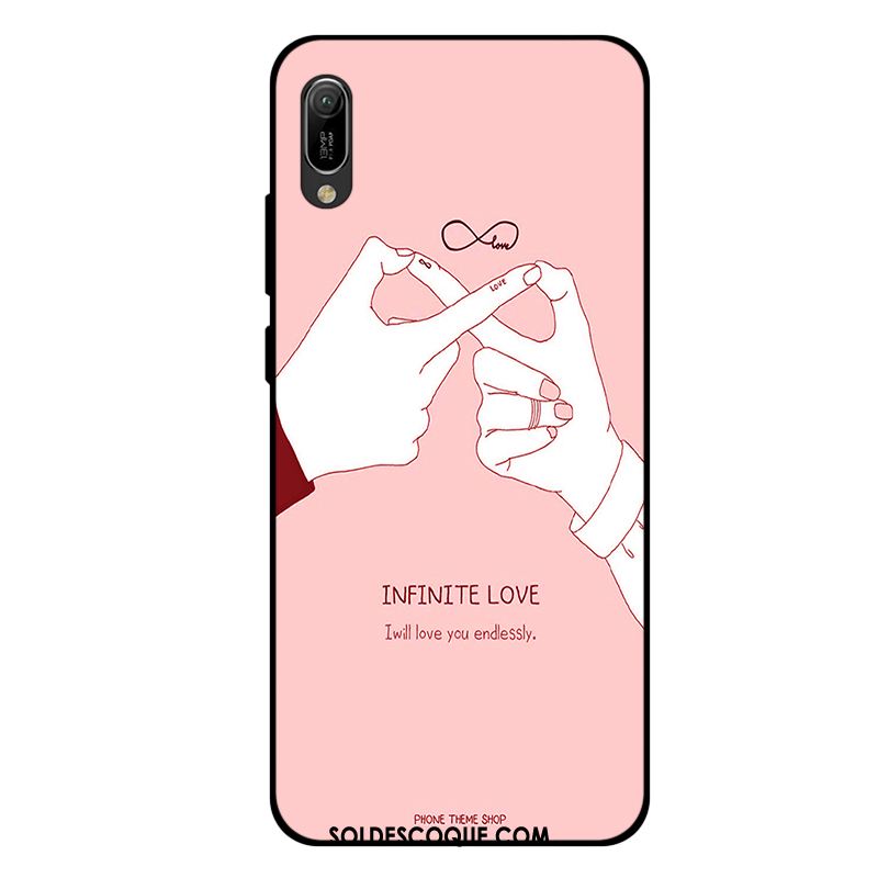 Coque Huawei Y6 2019 Tendance Gris Mode Fluide Doux Personnalité Pas Cher