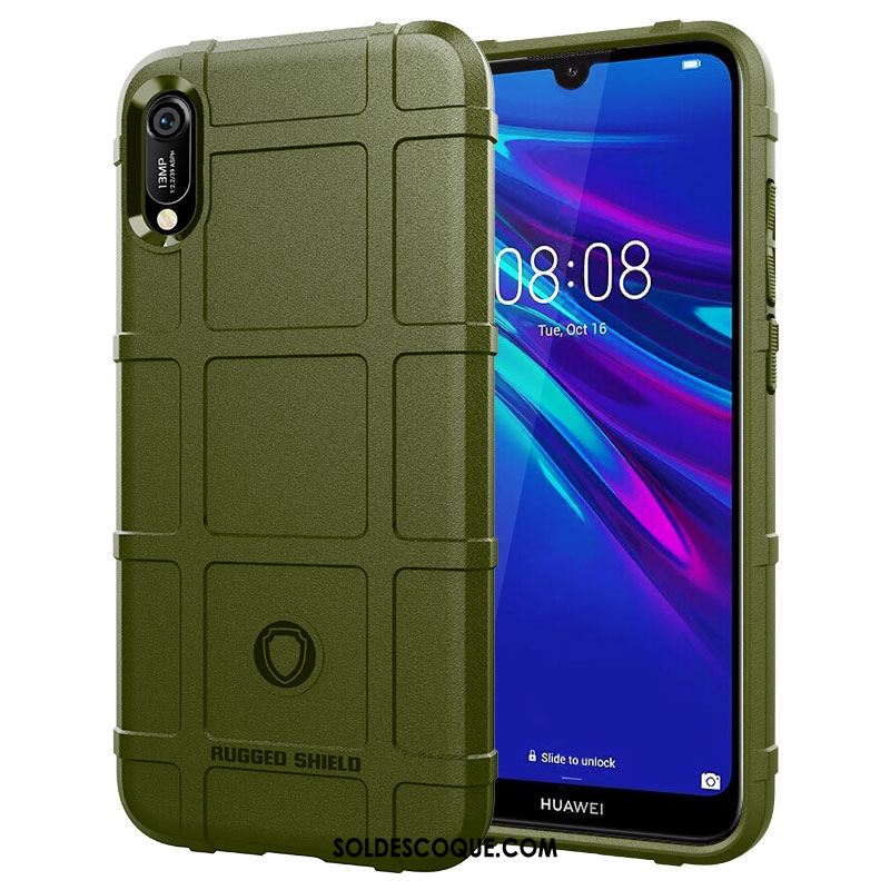 Coque Huawei Y6 2019 Tout Compris Créatif Protection Fluide Doux Vert Pas Cher