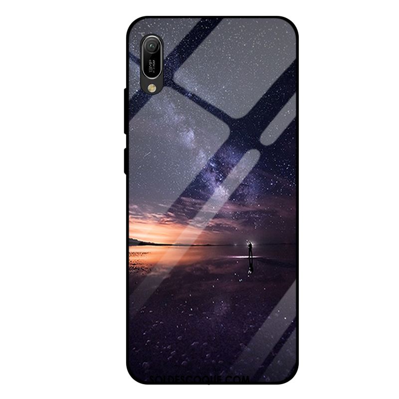 Coque Huawei Y6 2019 Violet Mode Téléphone Portable Miroir Tout Compris Housse Pas Cher