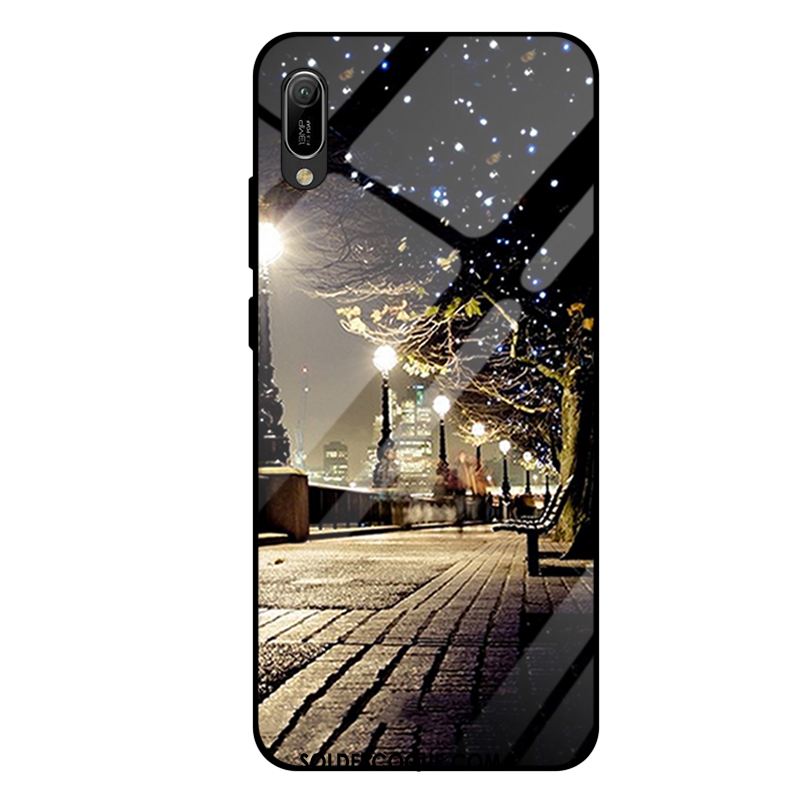 Coque Huawei Y6 2019 Violet Mode Téléphone Portable Miroir Tout Compris Housse Pas Cher