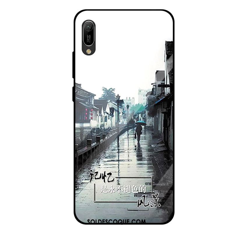 Coque Huawei Y6 2019 Violet Mode Téléphone Portable Miroir Tout Compris Housse Pas Cher