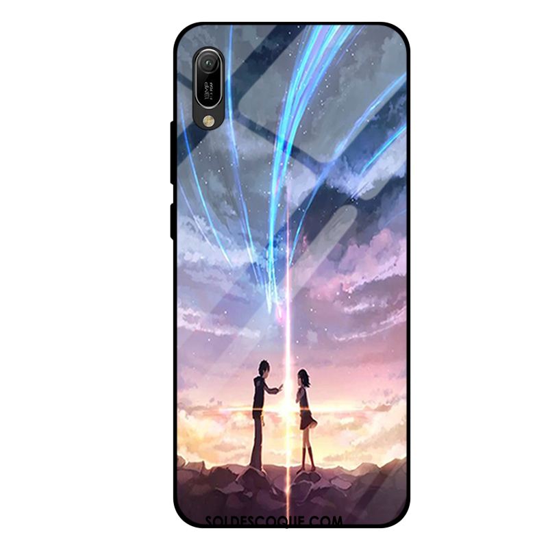 Coque Huawei Y6 2019 Violet Mode Téléphone Portable Miroir Tout Compris Housse Pas Cher