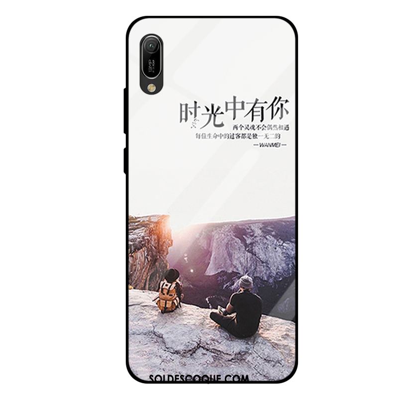 Coque Huawei Y6 2019 Violet Mode Téléphone Portable Miroir Tout Compris Housse Pas Cher