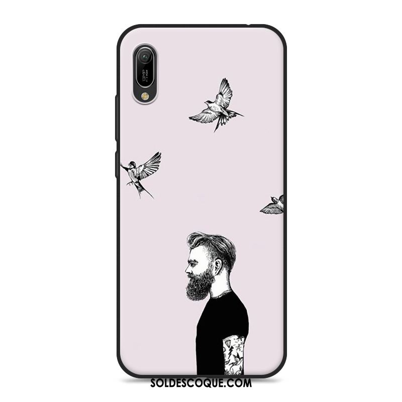 Coque Huawei Y6 2019 Étui Rose Tendance Silicone Protection France