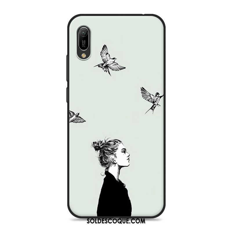 Coque Huawei Y6 2019 Étui Rose Tendance Silicone Protection France