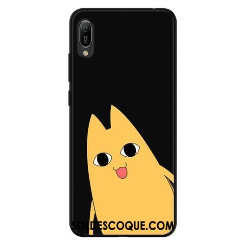 Coque Huawei Y6 2019 Évasé Fluide Doux Délavé En Daim Téléphone Portable Dessin Animé France