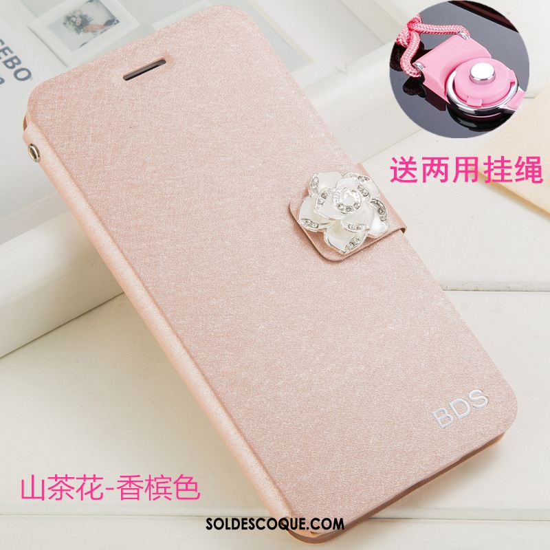 Coque Huawei Y6 Pro 2017 Clamshell Téléphone Portable Ornements Suspendus Étui En Cuir Rose Soldes