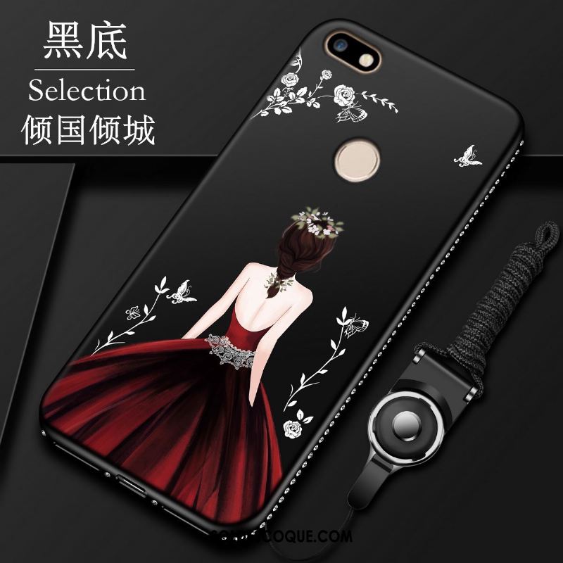 Coque Huawei Y6 Pro 2017 Fluide Doux Rouge Protection Étui Tout Compris Housse Pas Cher