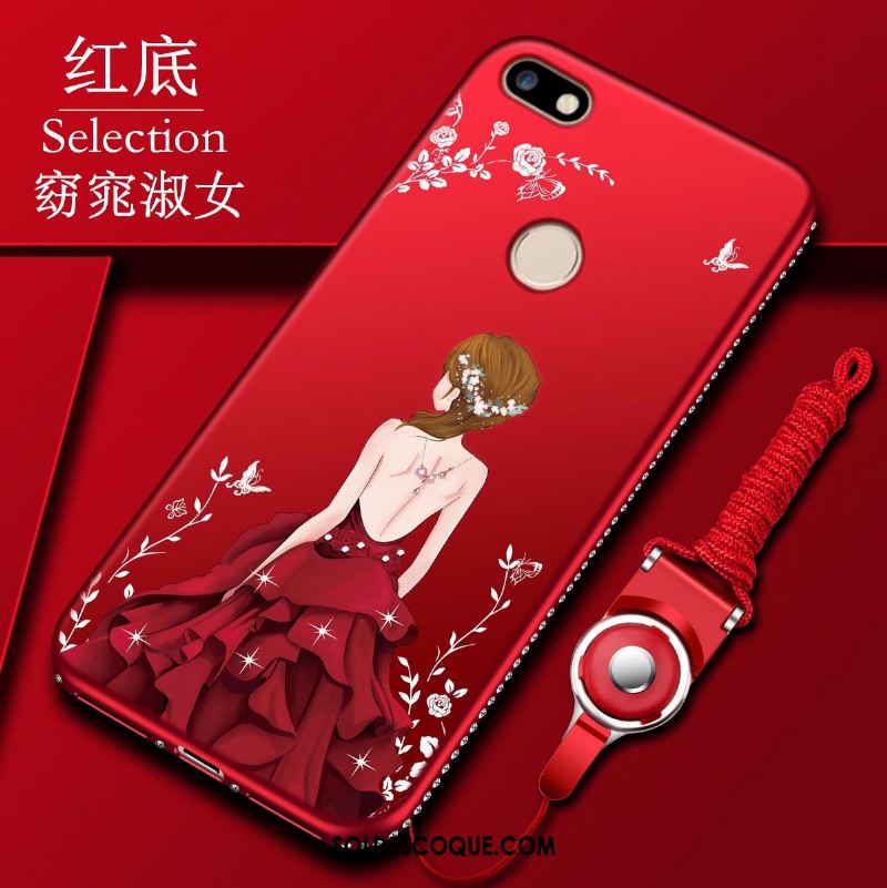 Coque Huawei Y6 Pro 2017 Fluide Doux Rouge Protection Étui Tout Compris Housse Pas Cher