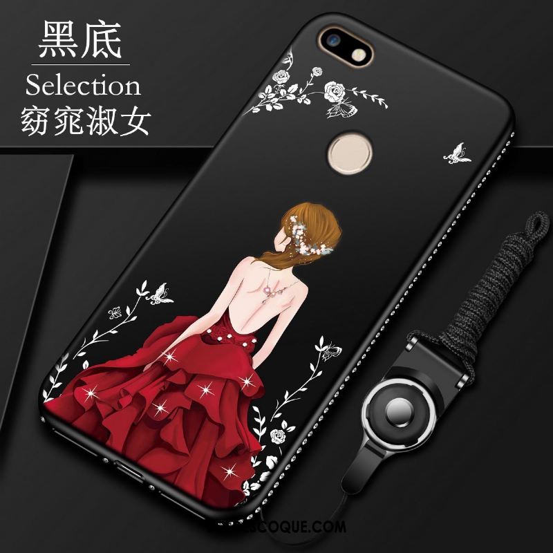 Coque Huawei Y6 Pro 2017 Fluide Doux Rouge Protection Étui Tout Compris Housse Pas Cher