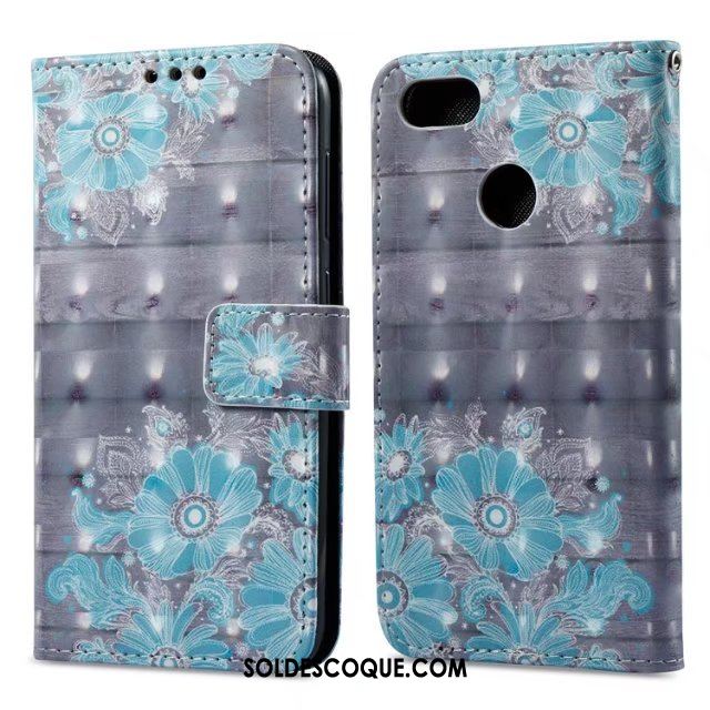 Coque Huawei Y6 Pro 2017 Protection Bleu Carte Téléphone Portable Silicone Pas Cher