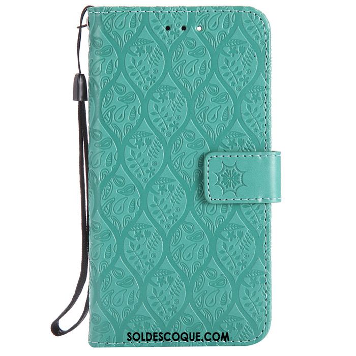 Coque Huawei Y6 Pro 2017 Silicone Étui En Cuir Gaufrage Fluide Doux Bleu Pas Cher