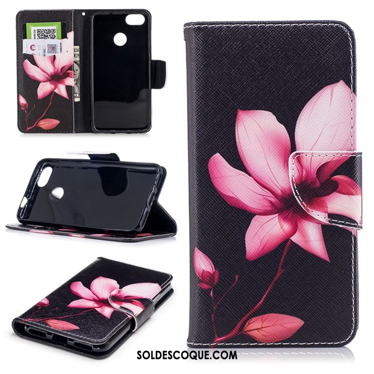 Coque Huawei Y6 Pro 2017 Téléphone Portable Blanc Étui En Cuir Carte Fluide Doux En Vente