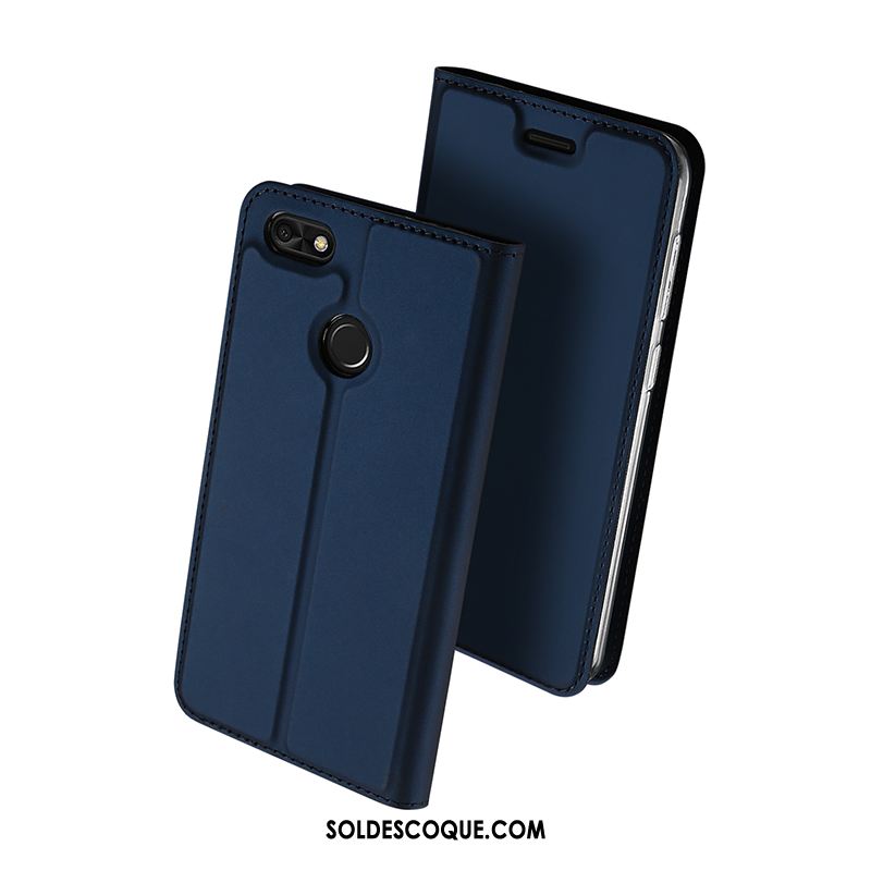 Coque Huawei Y6 Pro 2017 Téléphone Portable Protection Noir Étui Étui En Cuir Soldes
