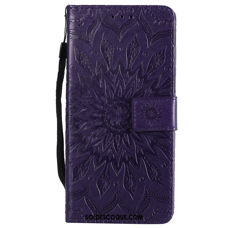 Coque Huawei Y6 Pro 2017 Téléphone Portable Protection Étui En Cuir Incassable Fleur Pas Cher