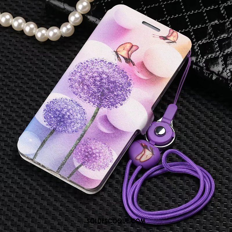 Coque Huawei Y6 Pro 2017 Étui En Cuir Chat Violet Tout Compris Dessin Animé Soldes