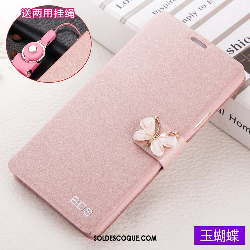 Coque Huawei Y6 Pro 2017 Étui En Cuir Téléphone Portable Rose Protection Fashion Housse Pas Cher