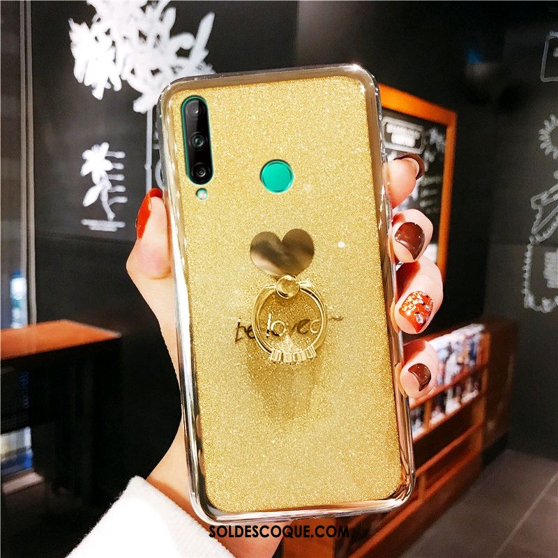 Coque Huawei Y6p Bordure Amour Étui Placage Vert En Vente