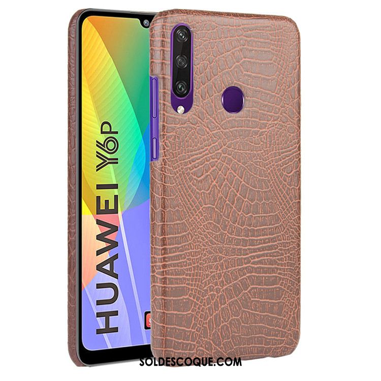 Coque Huawei Y6p Modèle Fleurie Protection Vintage Difficile Cuir Housse Pas Cher