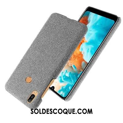 Coque Huawei Y6s Protection Modèle Fleurie Tissu Incassable Gris En Vente