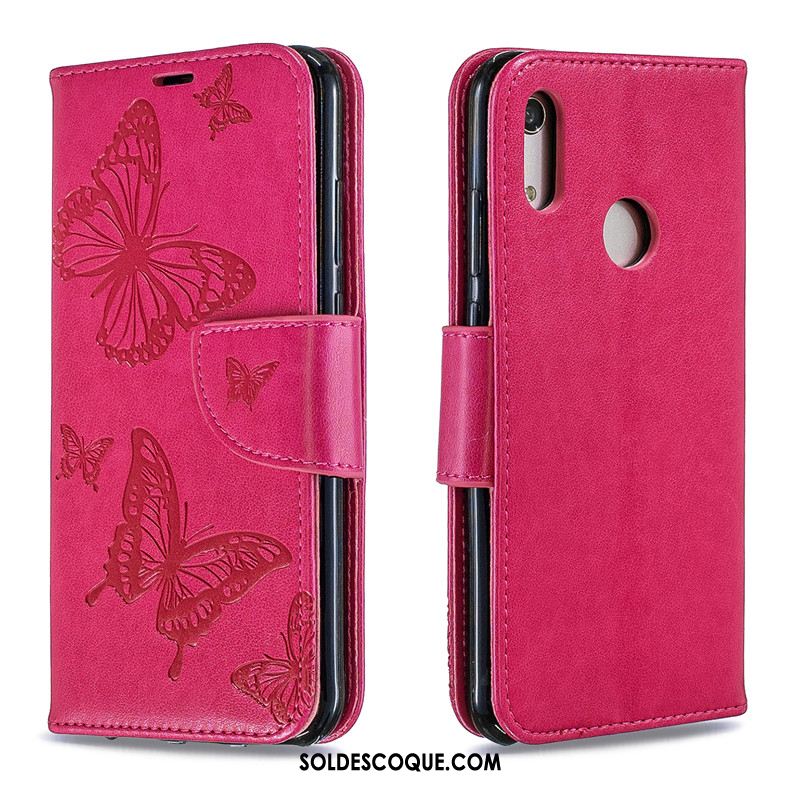 Coque Huawei Y6s Protection Papillon Rouge Téléphone Portable Jeunesse Pas Cher