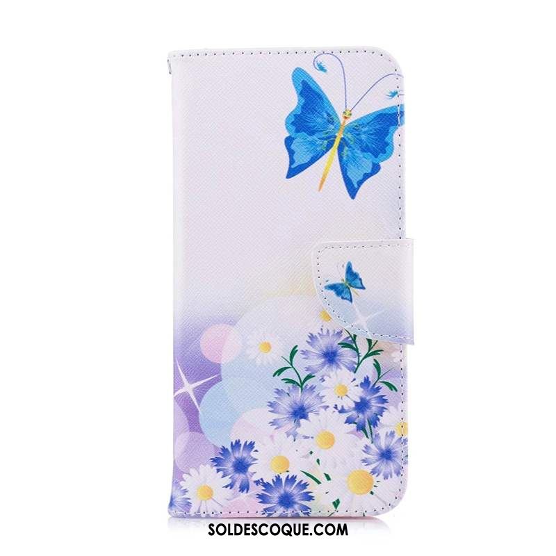 Coque Huawei Y6s Étui Papillon Peinture Dessin Animé Blanc En Vente