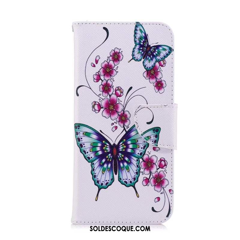 Coque Huawei Y6s Étui Papillon Peinture Dessin Animé Blanc En Vente