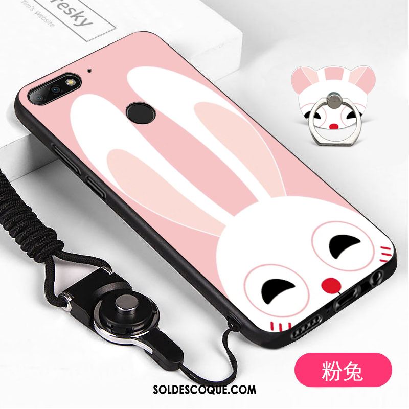 Coque Huawei Y7 2018 Blanc Téléphone Portable Ornements Suspendus Étui Soldes