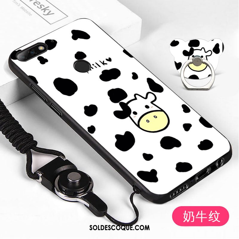 Coque Huawei Y7 2018 Blanc Téléphone Portable Ornements Suspendus Étui Soldes