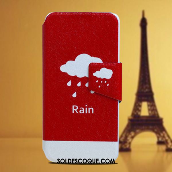 Coque Huawei Y7 2018 Dessin Animé Créatif Tout Compris Étui En Cuir Rouge Soldes