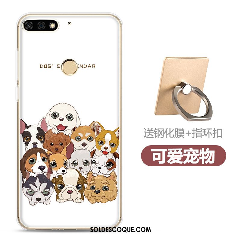 Coque Huawei Y7 2018 Dessin Animé Tempérer Fluide Doux Téléphone Portable Membrane Pas Cher