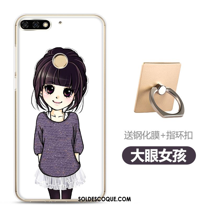 Coque Huawei Y7 2018 Dessin Animé Tempérer Fluide Doux Téléphone Portable Membrane Pas Cher