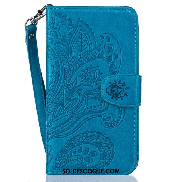 Coque Huawei Y7 2018 Incassable Téléphone Portable Paon Étui En Cuir Fleur Pas Cher