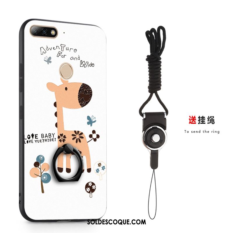 Coque Huawei Y7 2018 Incassable Téléphone Portable Tout Compris Étui Anneau Pas Cher