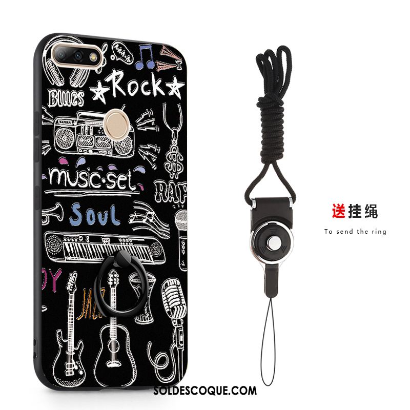 Coque Huawei Y7 2018 Incassable Téléphone Portable Tout Compris Étui Anneau Pas Cher