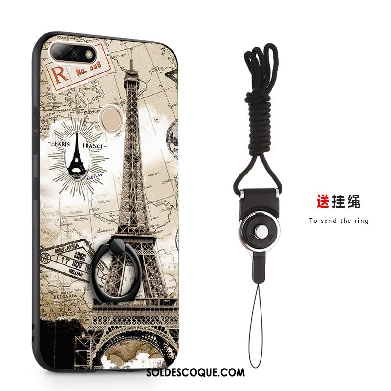 Coque Huawei Y7 2018 Incassable Téléphone Portable Tout Compris Étui Anneau Pas Cher