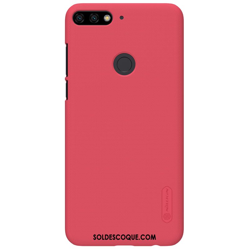 Coque Huawei Y7 2018 Or Protection Délavé En Daim Difficile Incassable Housse Pas Cher