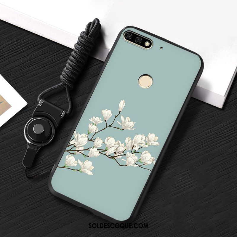 Coque Huawei Y7 2018 Ornements Suspendus Téléphone Portable Étui Blanc Soldes