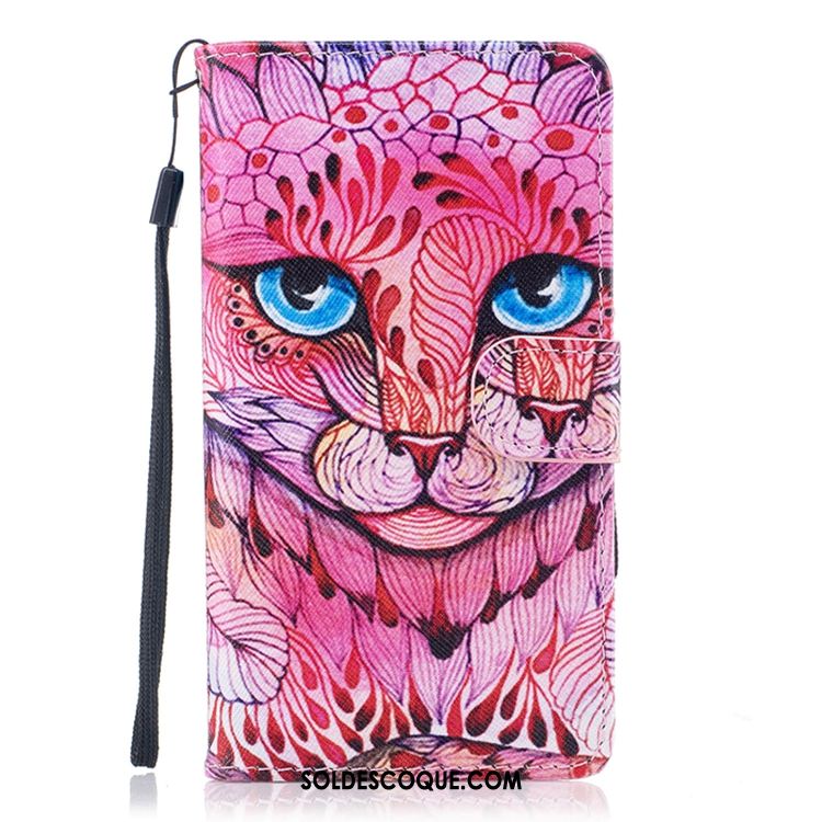 Coque Huawei Y7 2018 Portefeuille Gaufrage Peinture Support Personnalité Housse Pas Cher