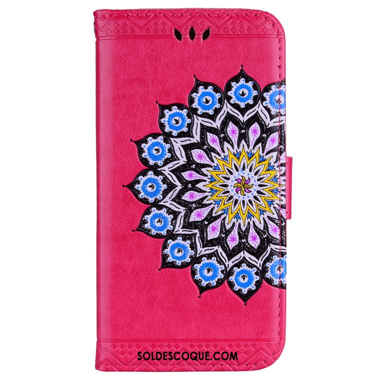 Coque Huawei Y7 2018 Rose Incassable Téléphone Portable Tout Compris Étui En Cuir Pas Cher