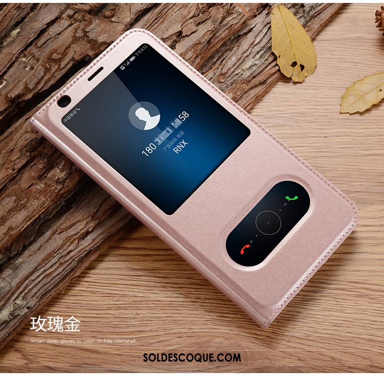 Coque Huawei Y7 2018 Tempérer Or Étui En Cuir Membrane Téléphone Portable Pas Cher